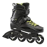 Rollerblade RB Cruiser Unisex Adult Fitness Inline Skate, Black/Neon Yellow, Urban Performance Inline Skates