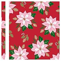 American Crafts Poinsettia Wrapping Paper, Multi
