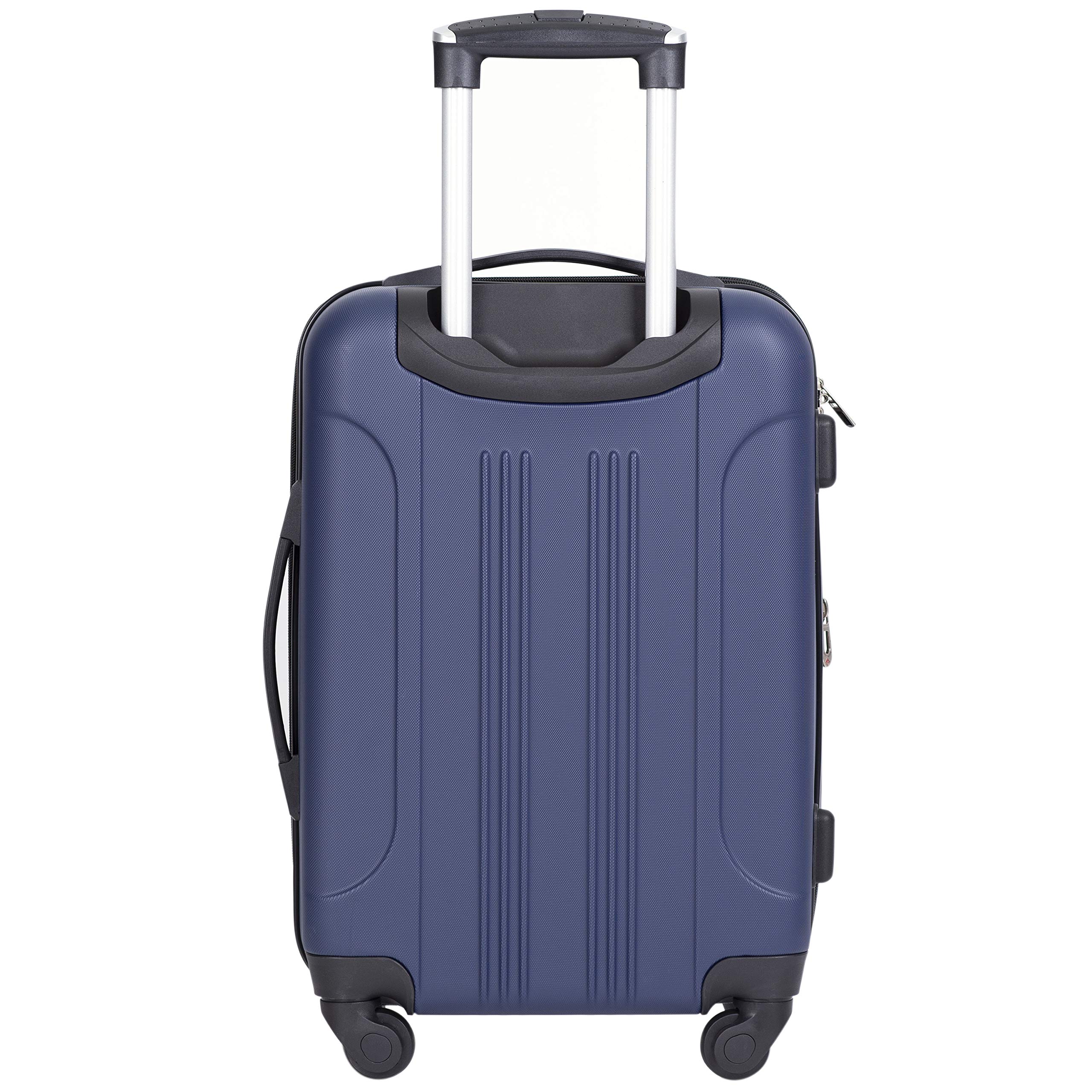 Travelers Club Chicago Hardside Expandable Spinner Luggages, Navy Blue, 20