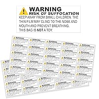 Innovative Haus 20 Labels x 50 Sheets (1,000 Total) Risk of Suffocation Warning Label Keep Away from Children 2.4