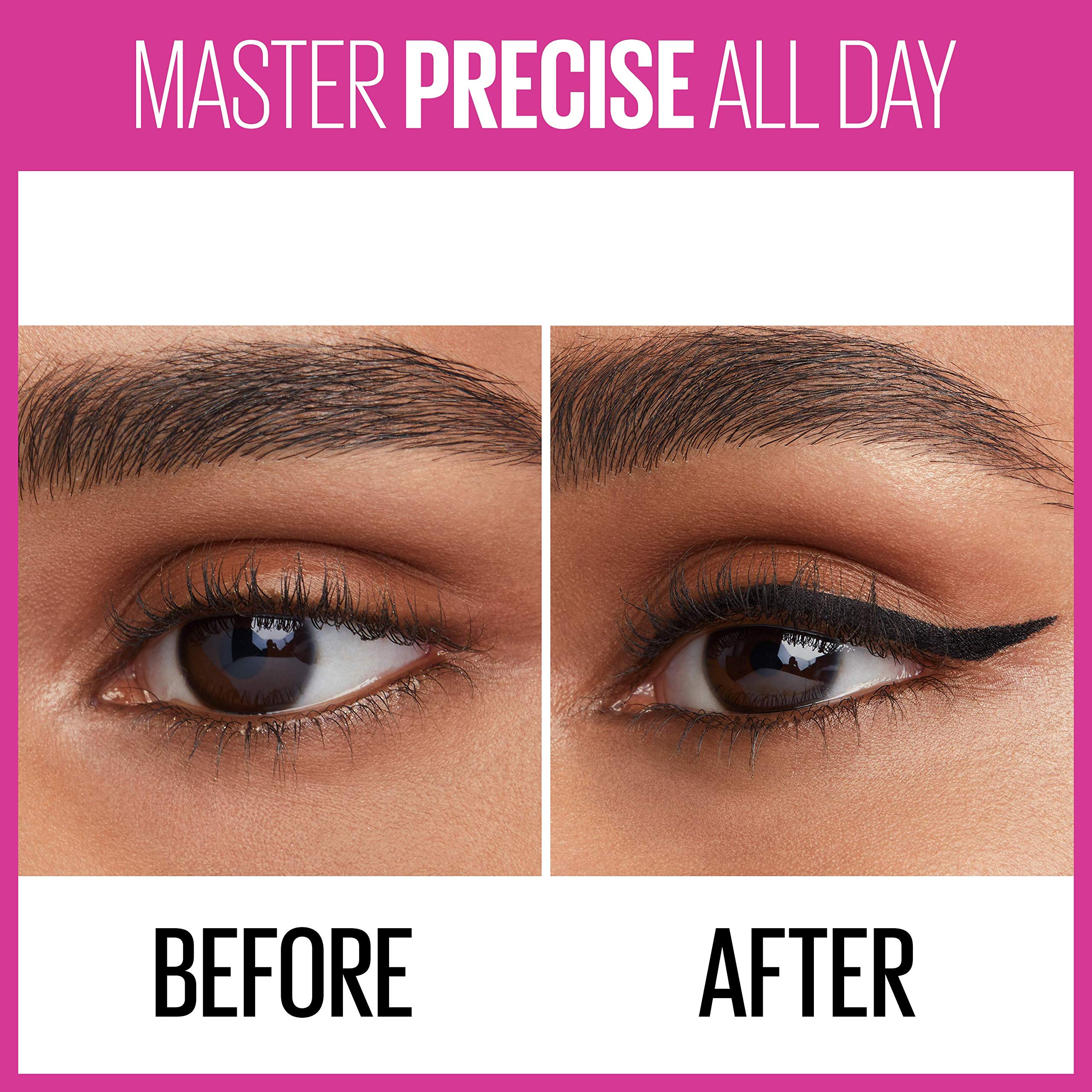 Maybelline New York Eyestudio Master Precise All Day Waterproof Liquid Eyeliner Makeup, Black, 1 Count