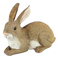 Design Toscano Bashful The Bunny Lying Down Rabbit Outdoor Garden Statue, 5 Inches Wide, 10 Inches Deep, 7 Inches High, Full Color Finish