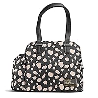 Fit & Fresh Lunch Bag For Women, Insulated Womens Lunch Bag For Work, Leakproof & Stain-Resistant Large Lunch Box For Women With Bottle Pocket, Long Straps, Zipper Closure Laketown Bag Black Cheetah