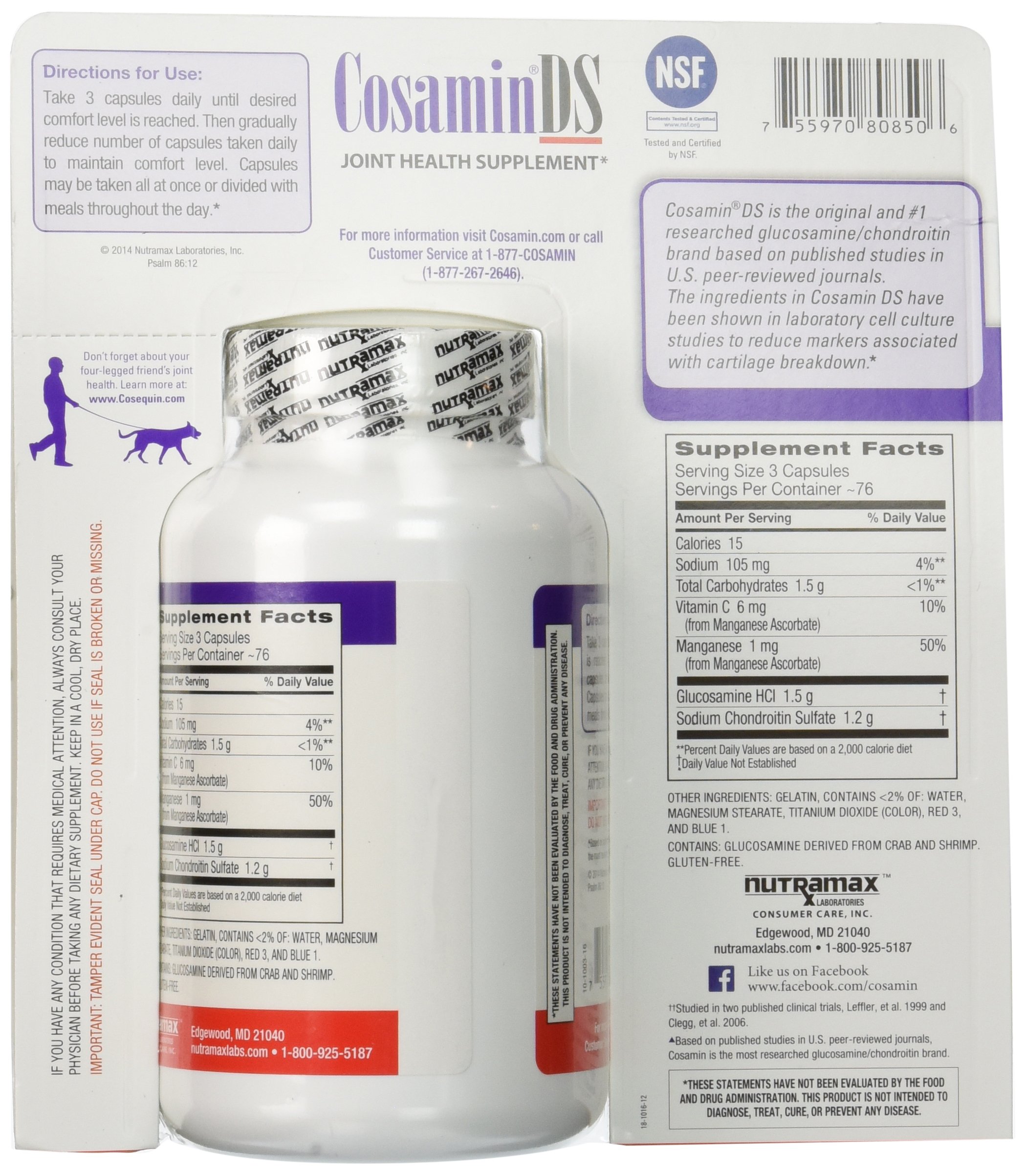 Cosamin DS - 2 Bottles, 230 Capsules Each