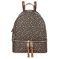 Michael Kors Rhea Zip Medium Backpack Brown Multi One Size