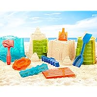 Sand Toys For Kids – 11Pc Sandcastle Building Kit With Molds And Shovel – Outdoor Sandbox Toys – Sand Castle Play Set – 3 Years + – Sand Castle Play Set