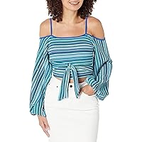 Ramy Brook Women's Ziva Crochet Long Sleeve Top