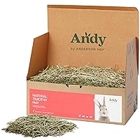Andy 1st Cut Timothy Hay, Premium Rabbit Food, 7 lb Box, Guinea Pig, Hamster, & Bunny Hay, Superior Nutrition Small Animal Food, for Rabbits, Chinchillas, and Guinea Pigs