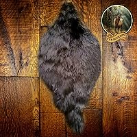 Dark Brown Beaver Skin Pelt Rug - Luxury Faux Fur - Unique OOAK Accent Throw Rug - Fur Accents Original - USA (30