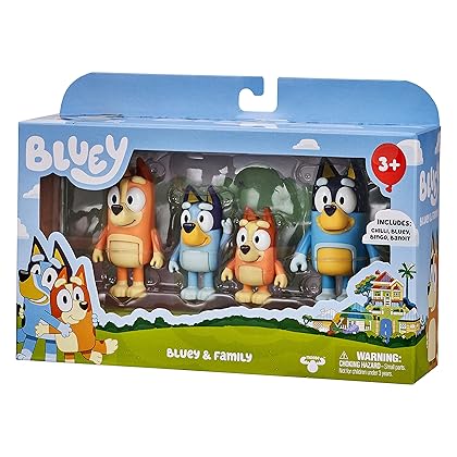 Bluey and Family 4 Pack of 2.5-3