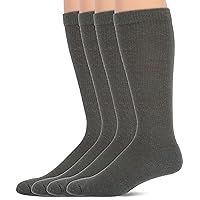 Jefferies Socks Men's Women's Unisex Military Merino Wool Tactical Over The Calf Boot Socks 4 Pack
