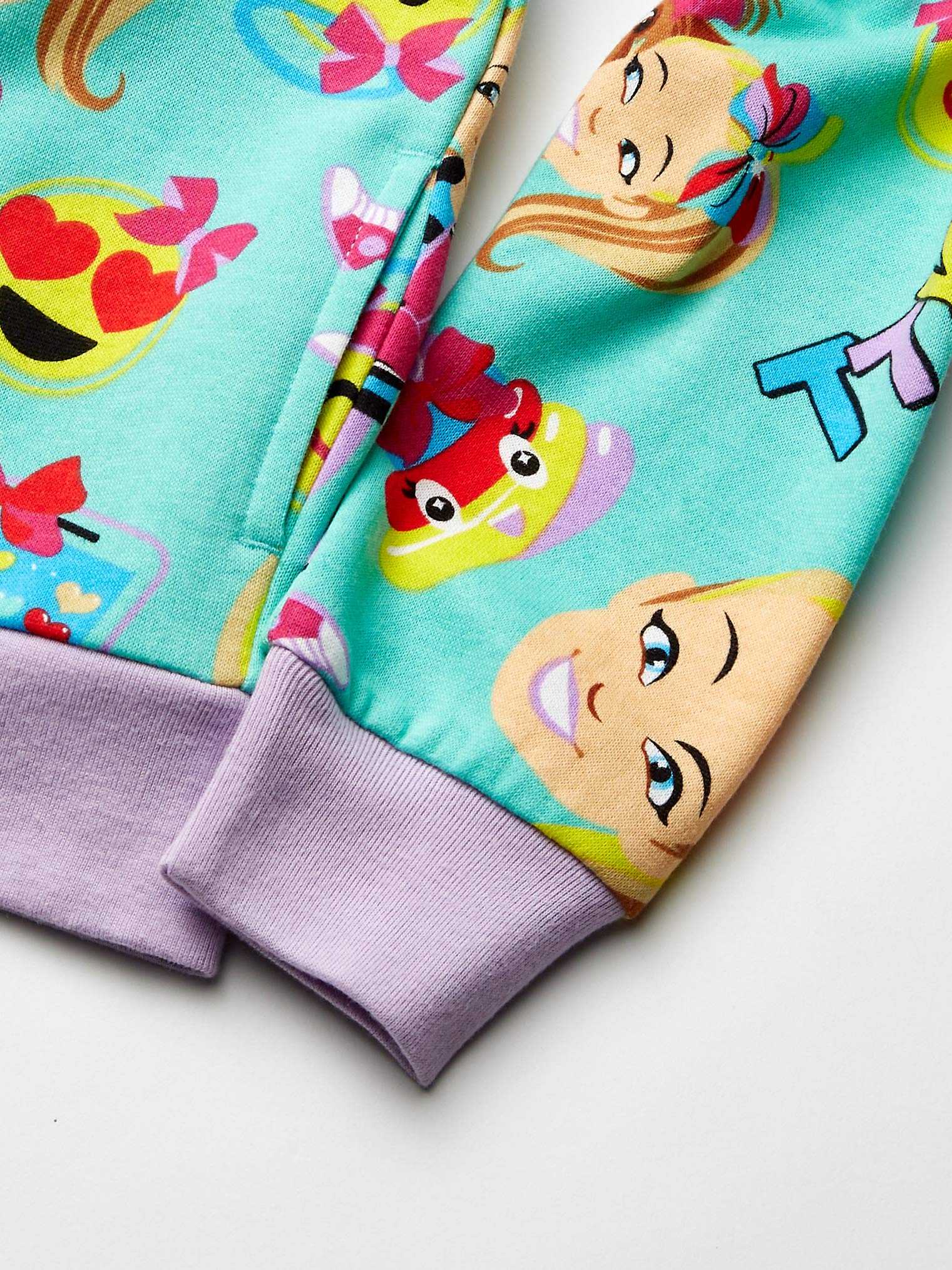 JoJo Siwa Girls' Little Emoji Characters Zip Up Hoodie with Bow on Hood
