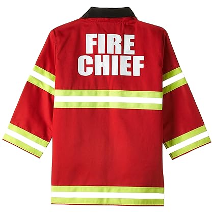 Melissa & Doug Fire Chief Role Play Dress-Up Set - Pretend Fire Fighter Outfit With Realistic Accessories, Firefighter Costume For Kids And Toddlers Ages 3+