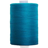 100% Cotton Thread by Threadart| Color BRIGHT TURQUOISE | For Quilting, Sewing, and Serging | 1000M Spools 50/3 Weight | 50 Colors Available