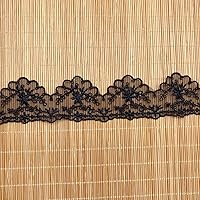 1 Yard Daisy Tulle Embroidered Mesh Lace Fabric Fringe Trim Party Wedding Dress Collar Decor Sewing Accessories (Color : Black, Size : 1 Yard)