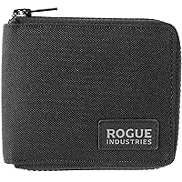 Men's Black Nylon Zip Wallet by Rogue - 10 Card Capacity, Full Cash Slot, Expandable Coin Pouch - Premium Leather & Durable Nylon - RFID Blocking Canvas Material