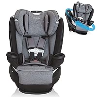 Evenflo Gold Revolve360 Extend All-in-One Rotational Car Seat with SensorSafe (Moonstone Gray)