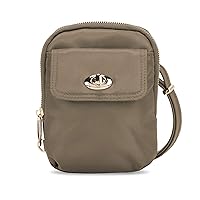 Travelon Women's Anti-Theft Tailored Crossbody Phone Pouch, Sable, One Size