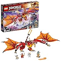 LEGO 71753 NINJAGO Legacy Fire Dragon Attack Toy with Kai, Zane and NYA Minifigures, Ninja Play Set, Gifts for 8 Plus Year Old Boys & Girls