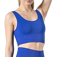 Risalti Sports Bras Women Top Ribbed Ilena - Bras for Women Microfibre, Sports Bra, Women's Bras, Womens Tops Breathable, Crop Tops for Women, Longline Sports Bra Seamless - Made in Italy