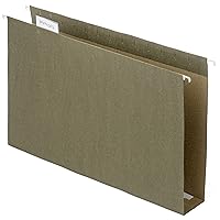 Blue Summit Supplies Legal Size Hanging File Folders, 1/3 Cut Adjustable tabs, Legal Size, 5 Tab Locations, Designed for Legal and Law Office File Organization, Standard Green, 25 Pack