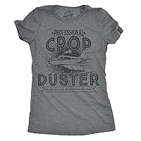 Womens Professional Crop Duster Funny Fart T Shirt Rude Farting Top for Ladies