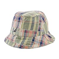 Nautica Men's Reversible Madras Patchwork Plaid Bucket Hat