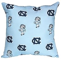 College Covers Pair Decorative Pillow, 2 Count (Pack of 1), North Carolina Tar Heels