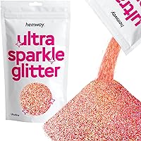 Hemway Premium Multi Purpose Glitter Dust Powder 100g / 3.5oz Arts & Crafts Wine Glass Decoration Weddings Cards Flowers Cosmetic Face Eye Body Nails Skin Hair (Rose Gold Holographic)
