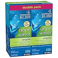 Gripe Water for Babies - Double Pack, Relieves Stomach Discomfort from Gas, Colic, Fussiness & Hiccups, Age 2 Weeks+, Pack of 2 (Total 8 Fl Oz)