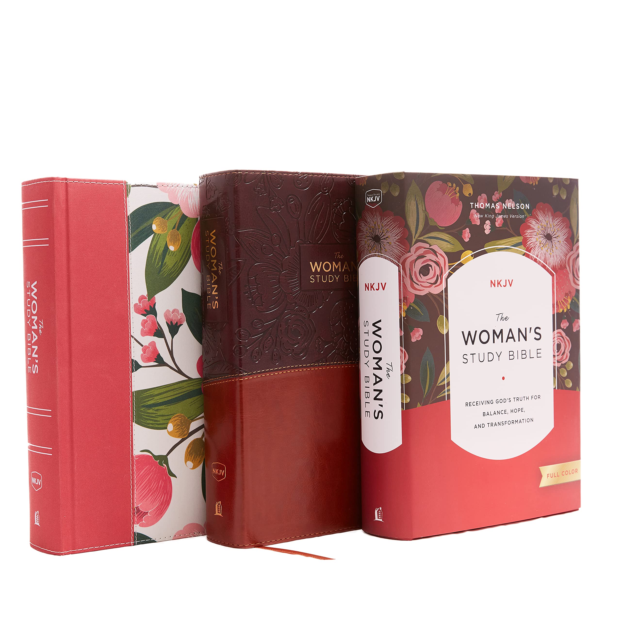 NKJV, The Woman's Study Bible, Hardcover, Red Letter, Full-Color Edition: Receiving God's Truth for Balance, Hope, and Transformation