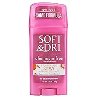 Soft & Dri Aluminum Free Solid Deodorant, Sparkling Citrus, 2.3 Ounce