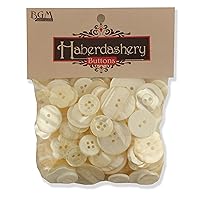 Buttons Galore Haberdashery Button, Ivory/Pearl