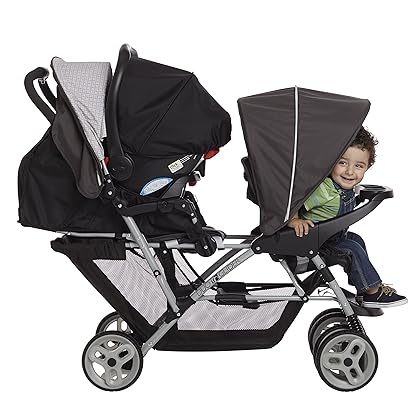 Graco DuoGlider Double Stroller | Lightweight Double Stroller with Tandem Seating, Glacier