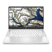 Chromebook 14-inch HD Laptop, Intel Celeron N4000, 4 GB RAM, 32 GB eMMC, Chrome (14a-na0020nr, Ceramic White)