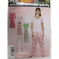 It's so Easy It's Simplicity (4418) Xxs-xl Women's Pajamas