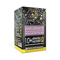 ACTIF Hair Growth for Men Mega Support 10+, Non-GMO, Stops 99% Hair Loss, Made in USA, 60 Count
