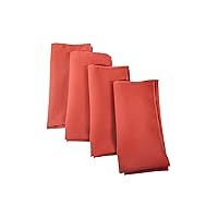 LA Linen 4-Pack Poly Blend Napkin - Soft Cloth Napkins - Washable Reusable Napkins - Stain and Wrinkle Resistance – Dinner Napkins – Wedding Napkins – Napkins for Parties - 18x18 - Coral