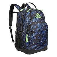 adidas Adaptive Backpack, Galaxy Camo Dark Blue/Lucid Lime Green, One Size