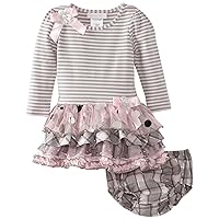 Bonnie Baby Baby Girls' Stripe Knit To Multi Tiered Skirt