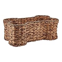 Bone Dry Pet Storage Collection Bone Shape Hyacinth Toy Basket, Dark Brown, Large