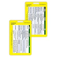 Vertical Cardiac Drip Badge Card Cardiac Cheat Card for Nurses, RN Students, and Nursing Clinicians – Premium Emergency Nurse Badge Reference Card – Durable and Sturdy Design