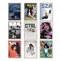 Glodse SZA Poster Album Cover Posters for Room Aesthetic Music Wall Art Girl and Boy Teens Dorm Decor Set of 9 8x12inch Unframed