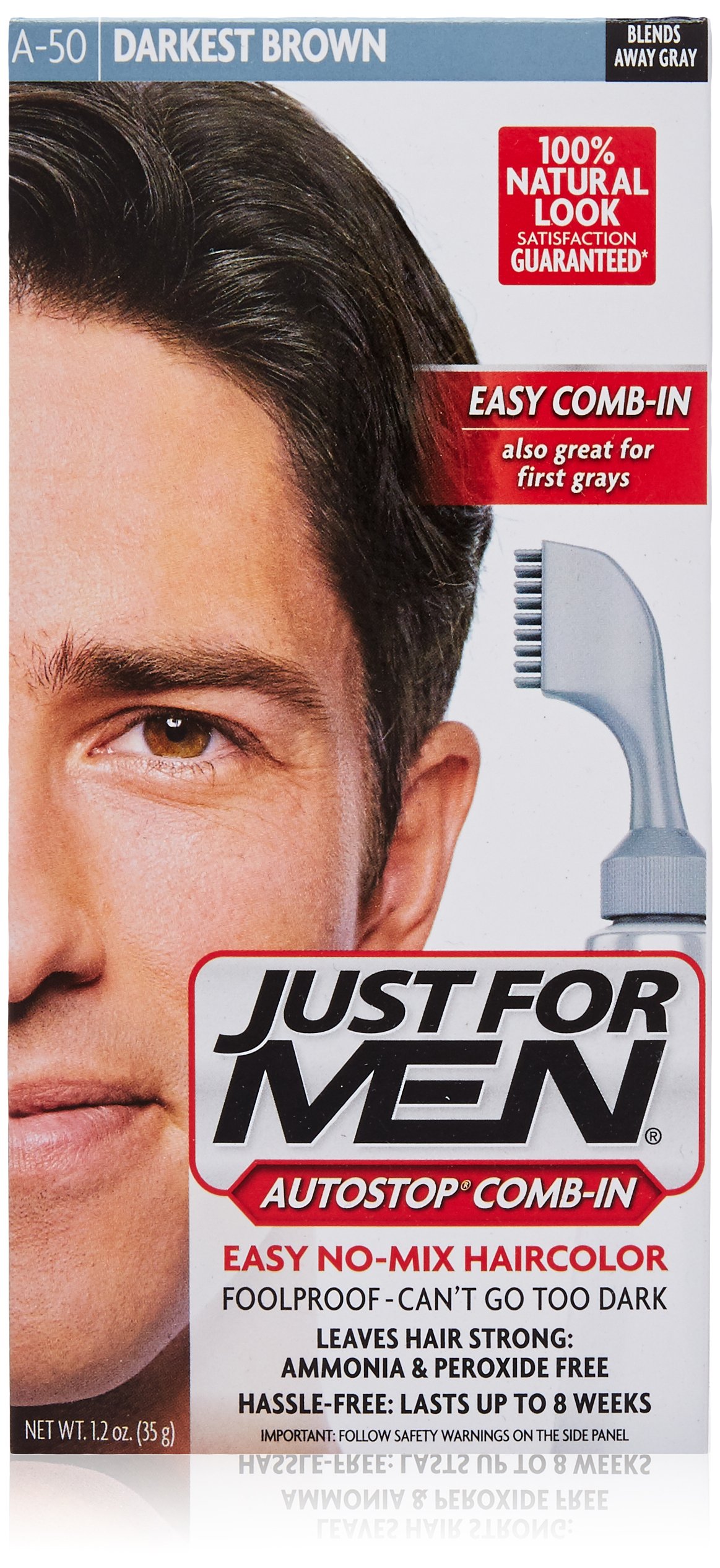 Just For Men Autostop Men's Hair Color, Darkest Brown, 2.6 Ounce (Pack of 12)
