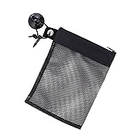 Mesh Caddy, Quick Dry Shower Tote Bag Hanging Toiletry and Bath Organizer with Suction Cup Clip Cord, Black, Rugged - Better Made in USA