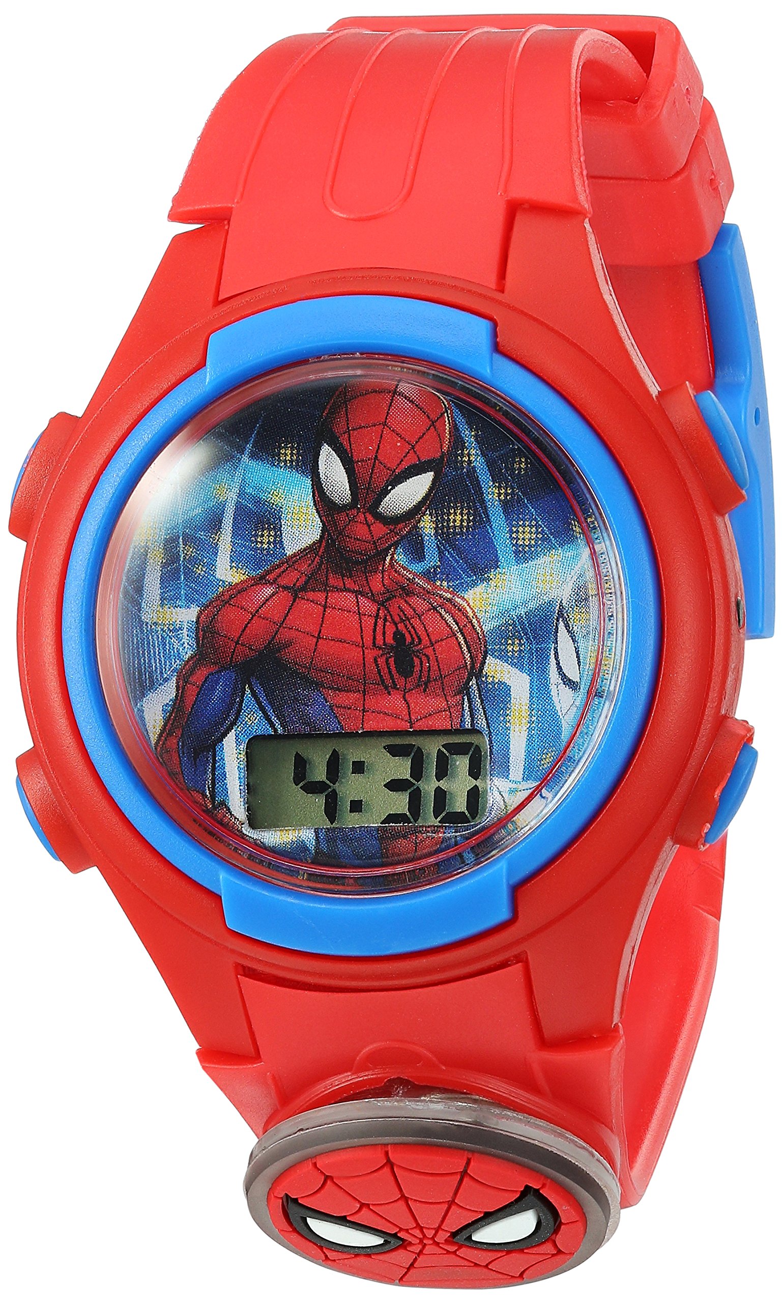 Accutime Kids Marvel Spider-Man Digital Quartz Plastic Watch for Boys & Girls with LCD Display