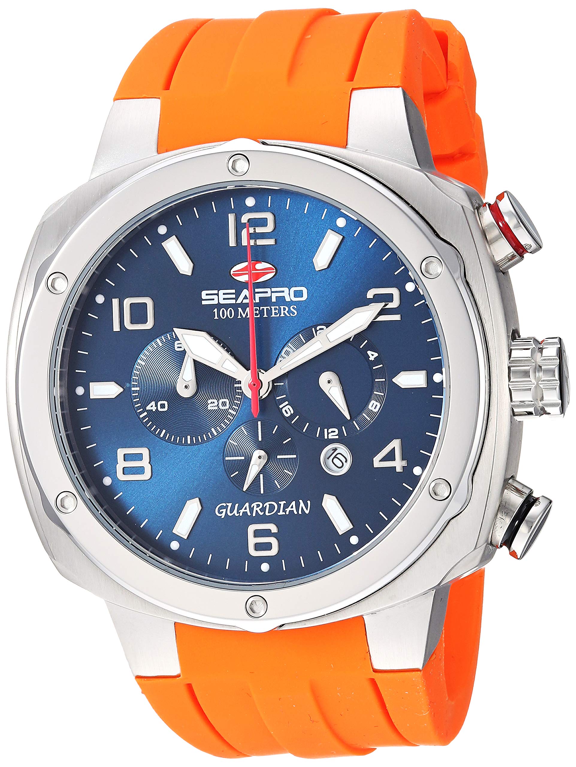 Seapro Men's SP3345 Guardian Analog Display Quartz Orange Watch, Blue