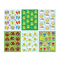 Carson Dellosa 492 Spring & Summer Seasonal Stickers for Kids, 36 Sticker Sheets, Flower Stickers, Rainbow, Butterfly, Bumble Bee Stickers & More for Scrapbook, DIY Arts and Crafts & Planner Stickers