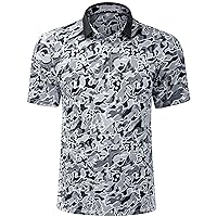 Derminpro Mens Polo Shirts Short Long Sleeve Quick Dry Athletic Golf T-Shirt