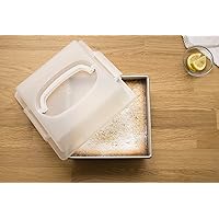 USA Pan Bakeware Nonstick Square Cake Pan with Lid, 9-Inch